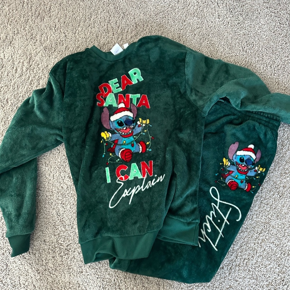 Disney Green Stitch Pajama Set